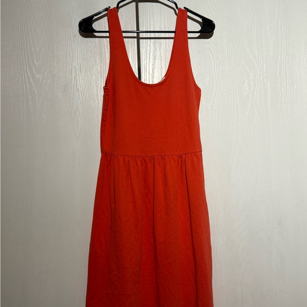 J. Crew Red Pleated Midi Sundress